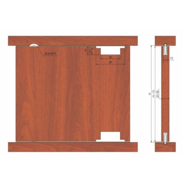 Slide System TW01, Cabinet Wood